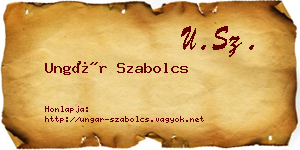Ungár Szabolcs névjegykártya