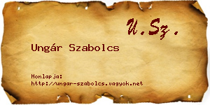 Ungár Szabolcs névjegykártya