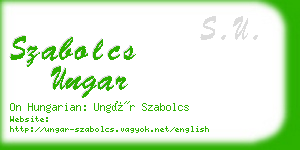 szabolcs ungar business card